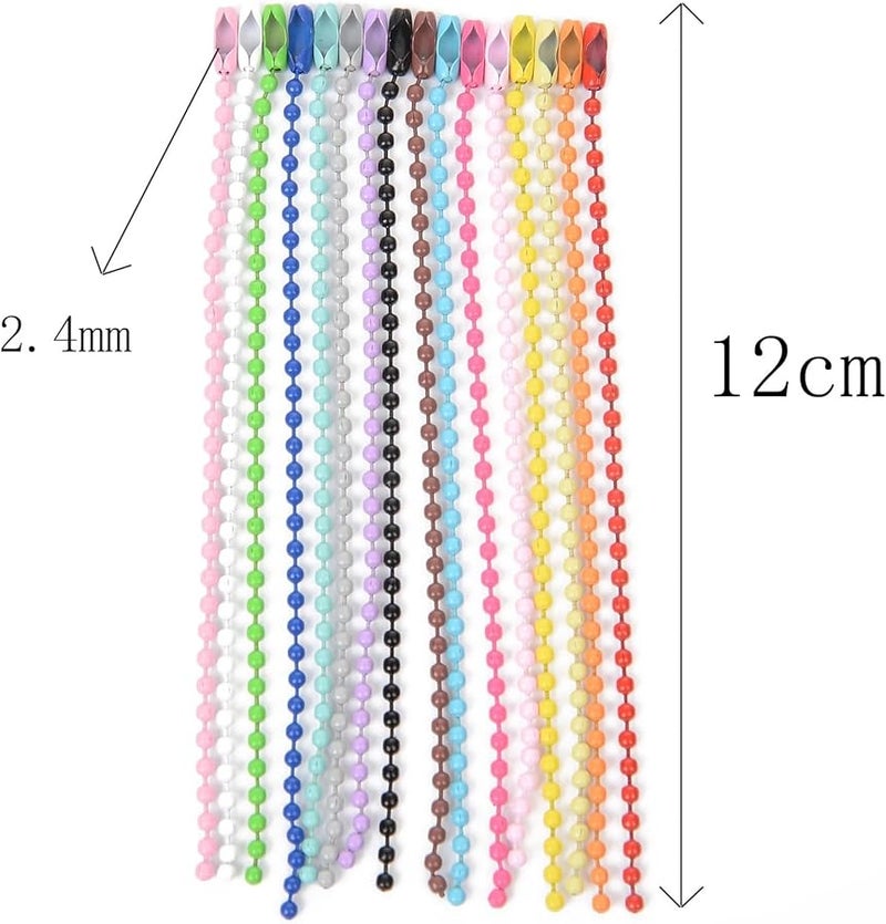 Orange Ball Bead Chain 2 4mm 12cm 500 Pcs For DIY Jewelry Making Bracelet Accessories - Image 3